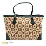 Gucci GG 100th Anniversary Limited Edition Raffia Canvas and Leather Tote