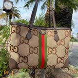 Gucci Ophidia Jumbo GG Web Canvas Tote Bag