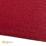 Gucci Red Leather Logo Print Limited Edition Bifold Wallet