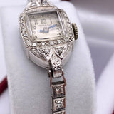 Vintage Hamilton Ladies Platinum 0.78ctw Diamond Wrist Watch