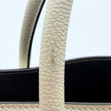 YSL Sac De Jour Cream and Black Leather Crossbody Tote 2016