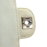 Chanel Vintage Cream and Black Patent Leather Chocolate Bar East West Shoulder Bag