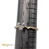14K Yellow Gold 0.70ct Heart-Shaped Diamond Solitaire Ring Size 8