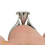 14K White Gold GIA Certified 2.01ct Heart-Shaped Solitaire Diamond Engagement Ring Size 6