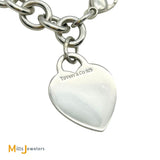 Tiffany &amp; Co. Sterling Silver 925 Heart Tag Link Bracelet 6.75"
