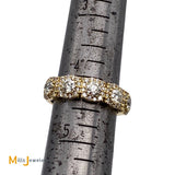 Hearts On Fire 18K Yellow Gold 1.25ctw Custom Halo Diamond Band Size 4.25