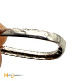 14K White Gold 0.22ctw Diamond Horseshoe Stationary Pendant Necklace