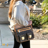 Louis Vuitton Hudson GM Monogram Canvas Crossbody Satchel Bag 2006
