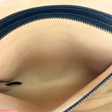 Gucci Black Calfskin Leather Medium Marmont Crossbody With Red White Blue Strap