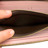 Louis Vuitton Zippy Monogram Canvas Rose Ballerine Wallet M41894