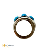 Paul Livingston Navajo Sterling Silver 925 Sleeping Beauty Turquoise Ring Size 7