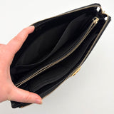 Chanel Black Quilted Caviar Leatherboy Zipper Pouch Medium 2018-2019