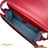 Gucci Medium Torchon Ring Red Leather Shoulder Bag