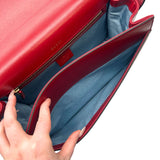 Gucci Medium Torchon Ring Red Leather Shoulder Bag