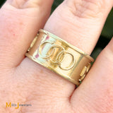 Retired James Avery 14K Yellow Gold Trinity Cross Band Ring Size 9.5