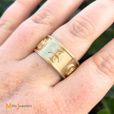 Retired James Avery 14K Yellow Gold Trinity Cross Band Ring Size 9.5