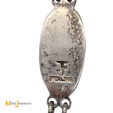 Jeanne & Felix Tsinijinnie Navajo Sterling Silver White Buffalo Turquoise Bracelet