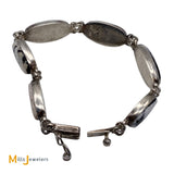 Jeanne & Felix Tsinijinnie Navajo Sterling Silver White Buffalo Turquoise Bracelet