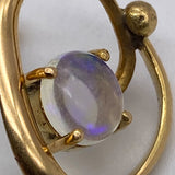 Vintage 14K Yellow Gold Jelly Opal Earrings