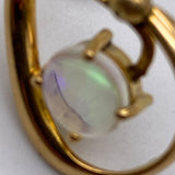Vintage 14K Yellow Gold Jelly Opal Earrings