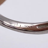 Platinum 0.50ct Sapphire 0.12cts Diamond Band Ring Size 5