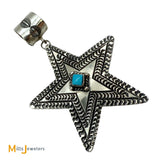 June Delgarito Navajo Sterling Silver 925 Turquoise Star Pendant