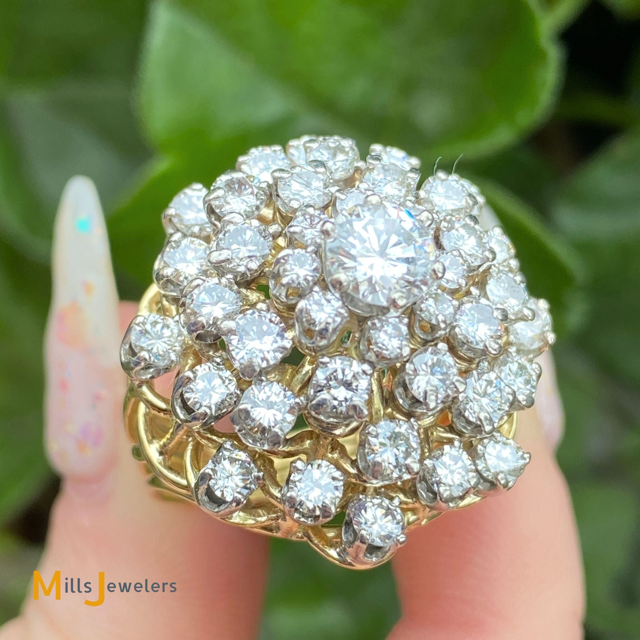 Vintage-Inspired Yellow Oval Diamond Cluster Ring – www.igorman.com