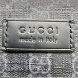 Gucci GG Supreme Black/Grey Coated Canvas Belt Flap Bag