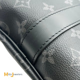 Louis Vuitton Monogram Eclipse Keepall Bandouliere 55 Coated Canvas Duffle Bag M40605