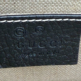Gucci Black Calfskin Leather Dollar Small Interlocking G Crossbody Bag
