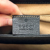 Gucci Black Calfskin Leather Ophidia Chain Shoulder Bag