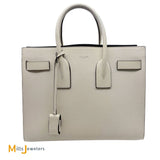 YSL Sac De Jour Cream and Black Leather Crossbody Tote 2016
