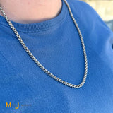 David Yurman Sterling Silver 925 Wheat Chain 24” Necklace