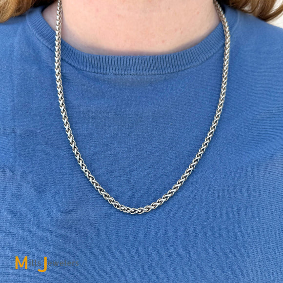 David Yurman Sterling Silver 925 Wheat Chain 24” Necklace