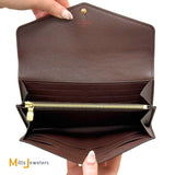 Louis Vuitton Sarah Damier Ebene Canvas and Leather Snap Wallet N63209