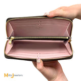 Louis Vuitton Zippy Monogram Canvas Rose Ballerine Wallet M41894