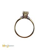 18K Yellow and White Gold 0.80ctw Diamond Engagement Wedding Ring Size 6