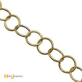 14K Yellow Gold Round Link Chain 17"