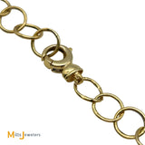 14K Yellow Gold Round Link Chain 17"