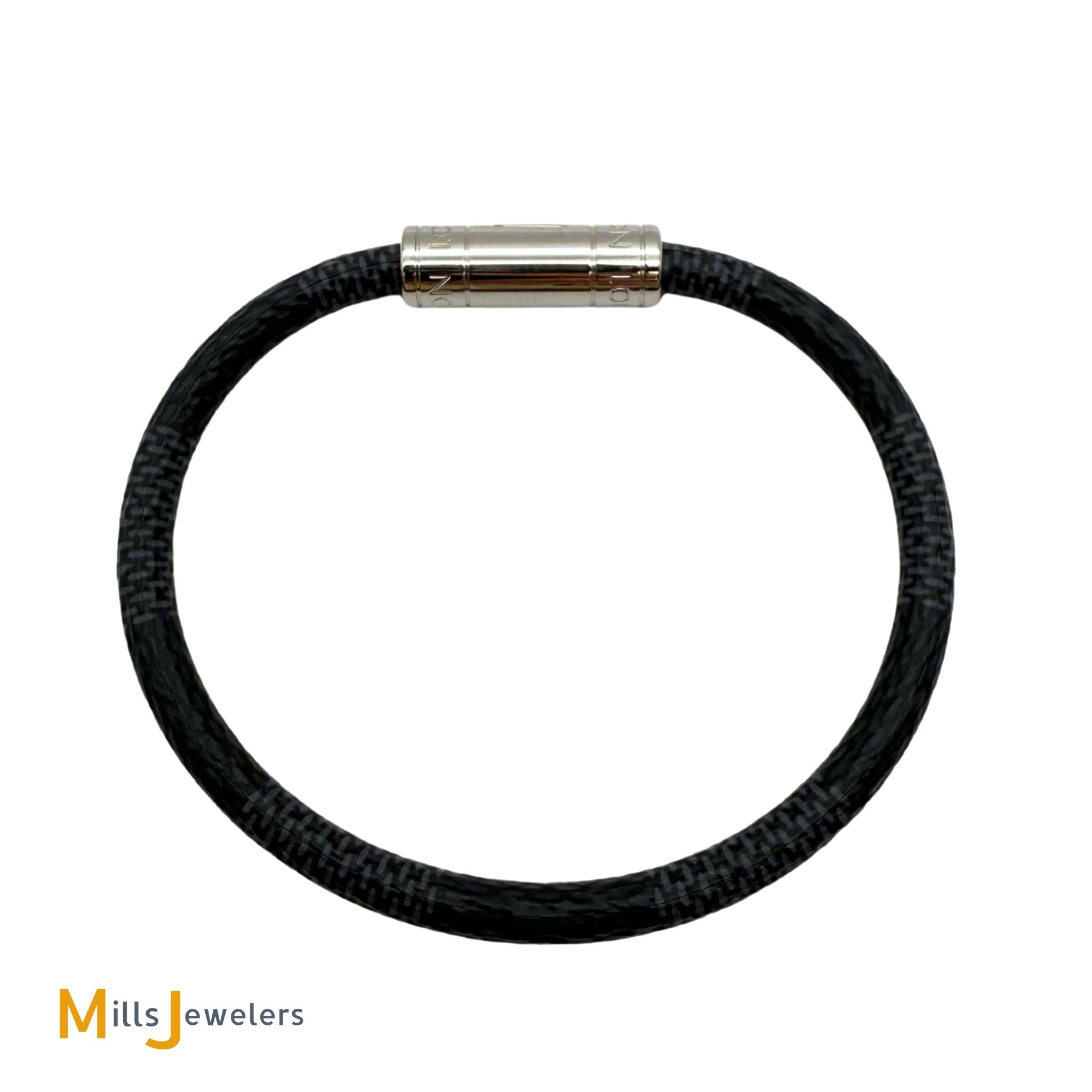 【早い者勝ち】LOUISVUITTON bracelet Louis Vuitton Damier Graphite Coated Canvas Keep It Bracelet