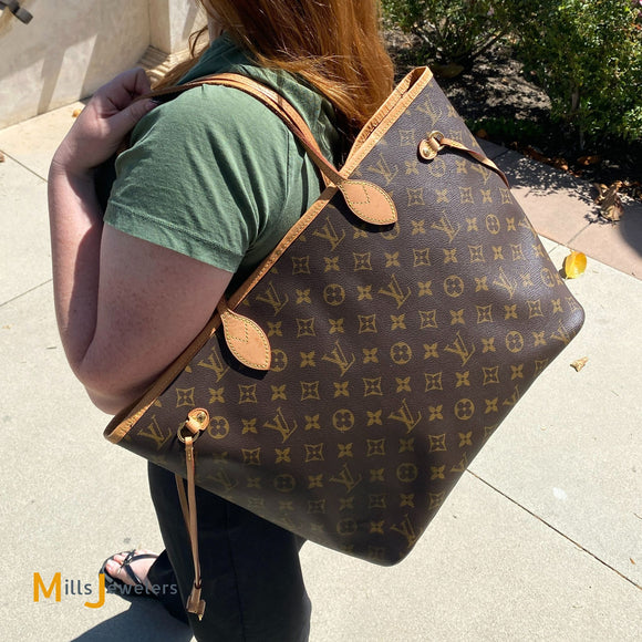 Louis Vuitton Neverfull MM Damier Azur Tote Bag – Mills Jewelers & Loan