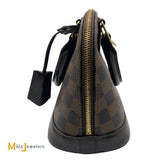 Louis Vuitton Alma BB Damier Ebene Canvas Shoulder Bag 2017