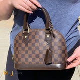 Louis Vuitton Alma BB Damier Ebene Canvas Shoulder Bag 2017