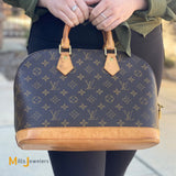 Vintage Louis Vuitton Alma MM Monogram Canvas Satchel Handbag 1999