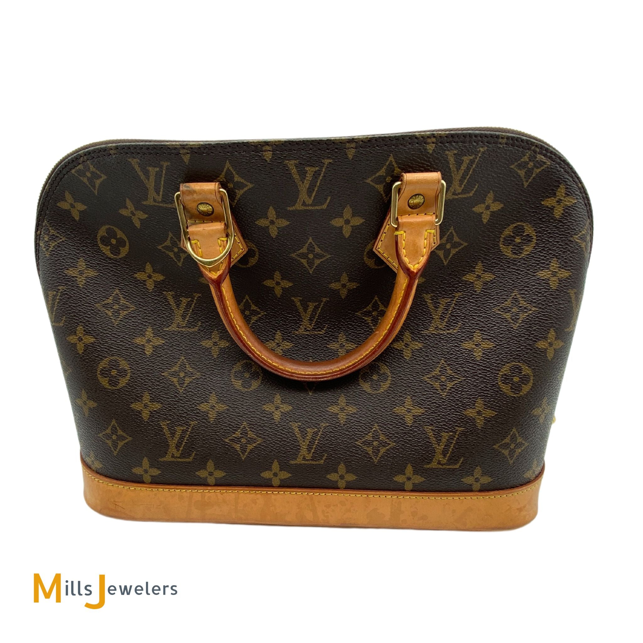 Vintage Louis Vuitton Alma mm Monogram Canvas Satchel Handbag 1999