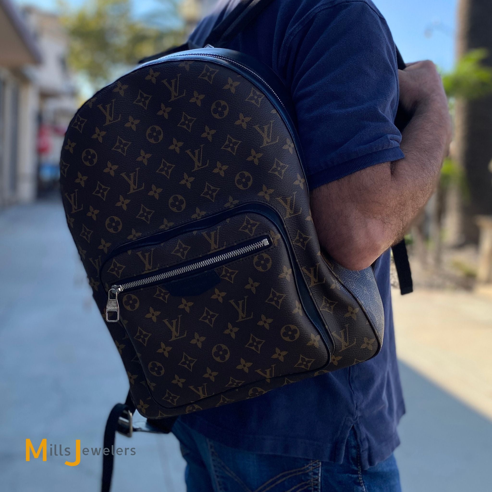 Louis Vuitton Josh Backpack Monogram Macassar Brown/Black