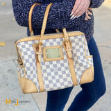 Louis Vuitton Berkeley Damier Azur Top Handle Handbag 2008