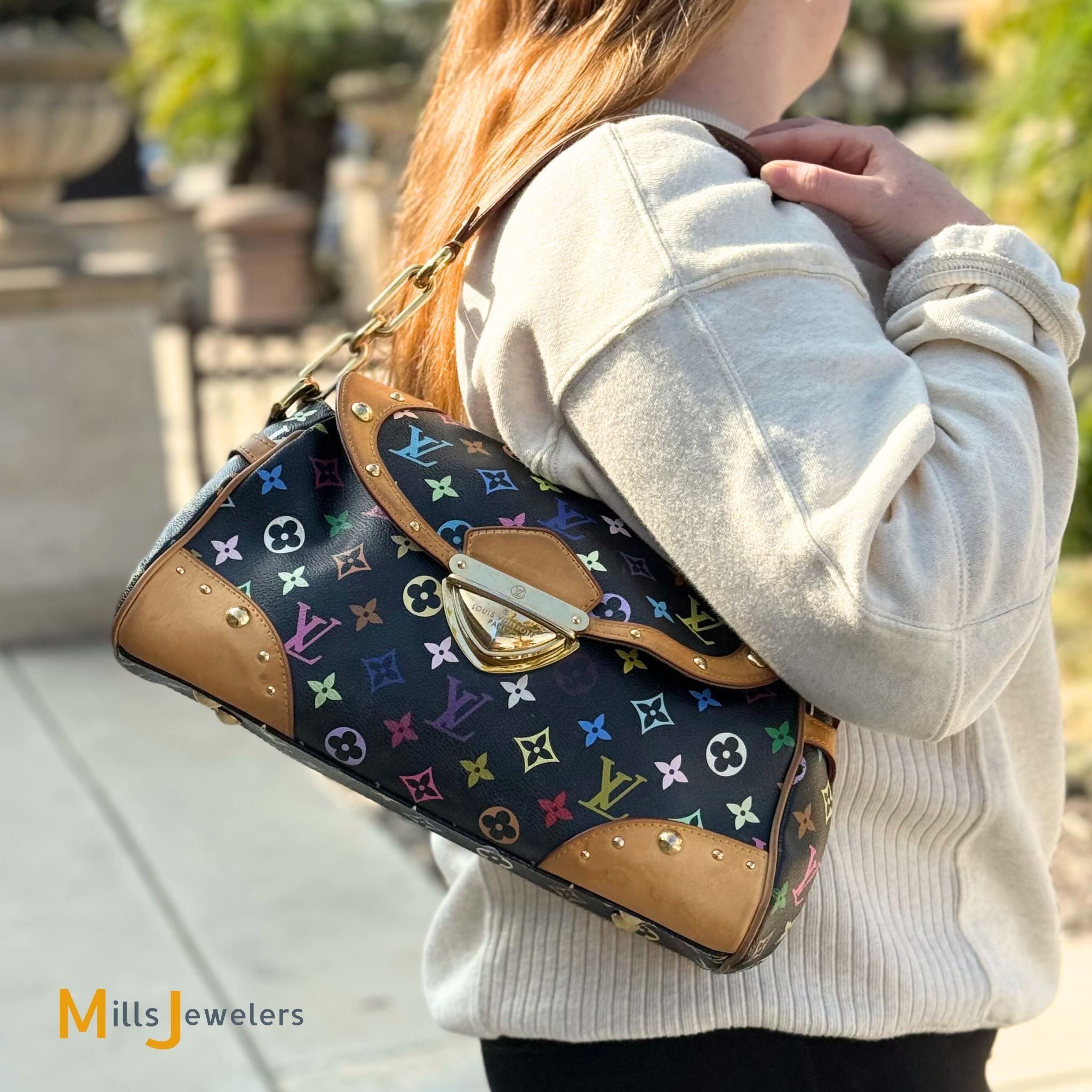 Louis Vuitton Beverly MM Multicolore Black Shoulder Bag 2006