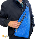 Louis Vuitton Taigarama Blue Duo Sling Bag M30175