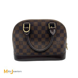 Louis Vuitton Alma BB Damier Ebene Canvas Shoulder Bag 2017